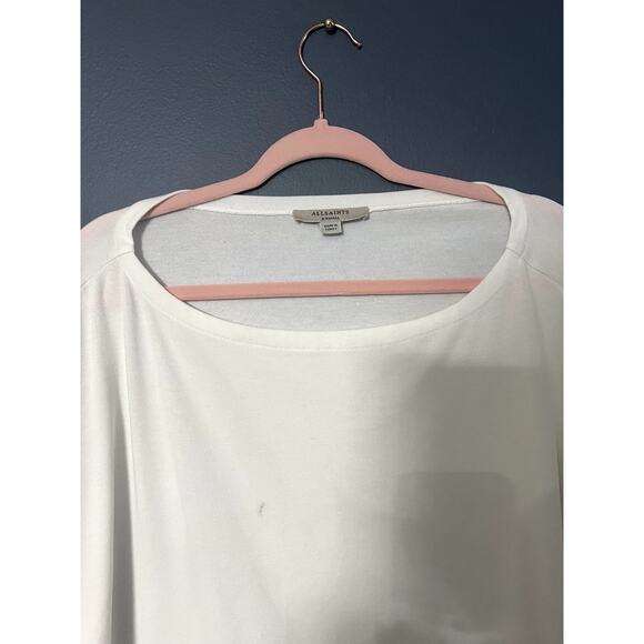 Allsaints Rita X Small White Top Oversized Lagenlook Layering Womens - Picture 3 of 8